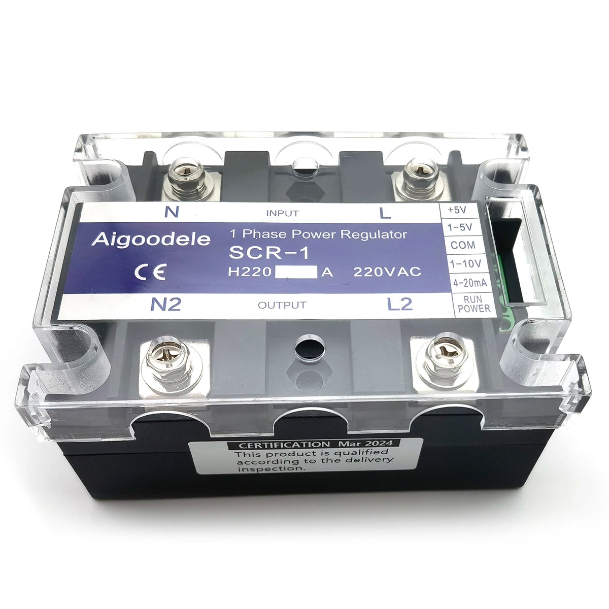 100A Miniature 1 Phase SCR Controller | Phase Angle Power Control for Home Heaters