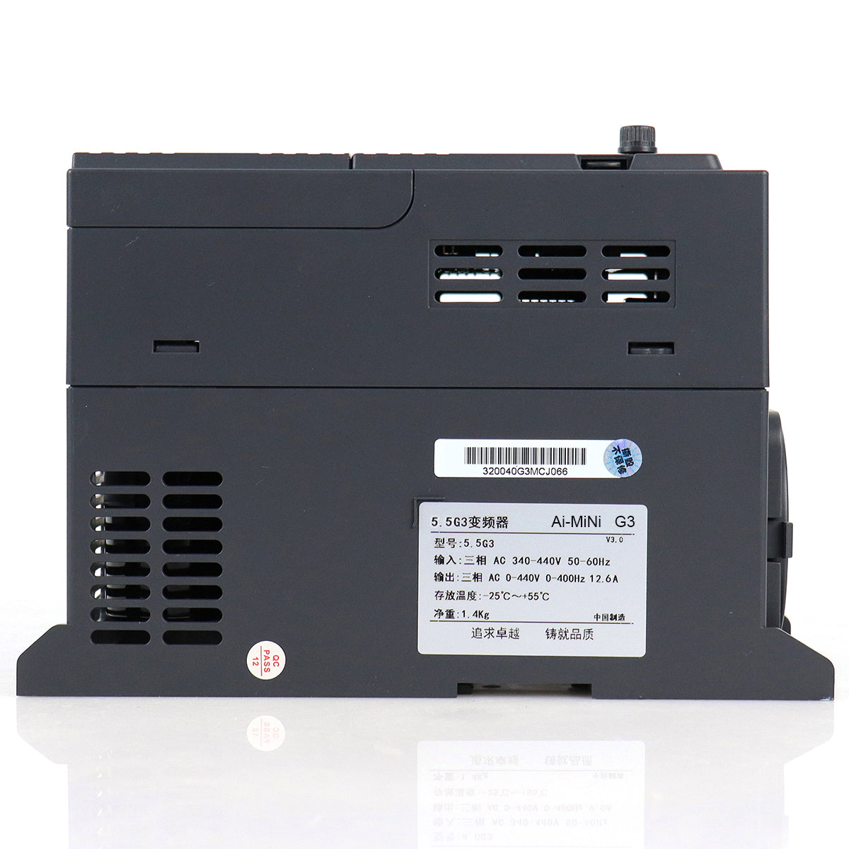 5.5kW VFD Variable Frequency Drive 12.6A 7.5HP, Input 380V 3-phase, Output 380V 3-phase