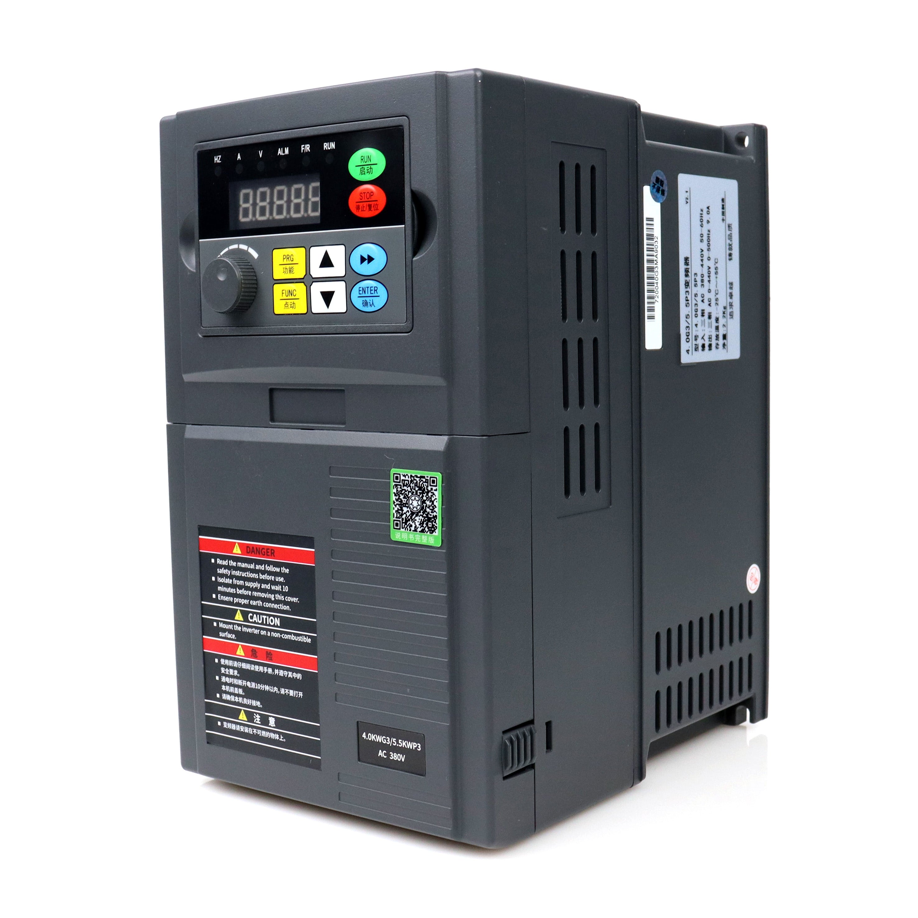 5HP Variable Speed Drive Three Phase 380V Reliable Operation 4kW
