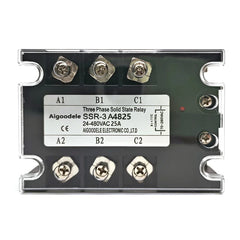 AC-AC SSR 25A 3-Phase Solid State Relay, Input AC 70-280V, Output AC 24-480V