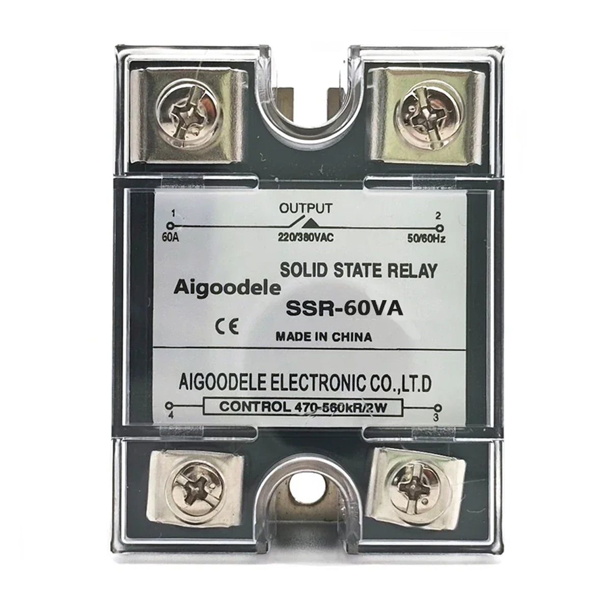 SSVR 60A 1-Phase Solid State Voltage Regulator, Input Potentiometer, Output AC 0 To 220V