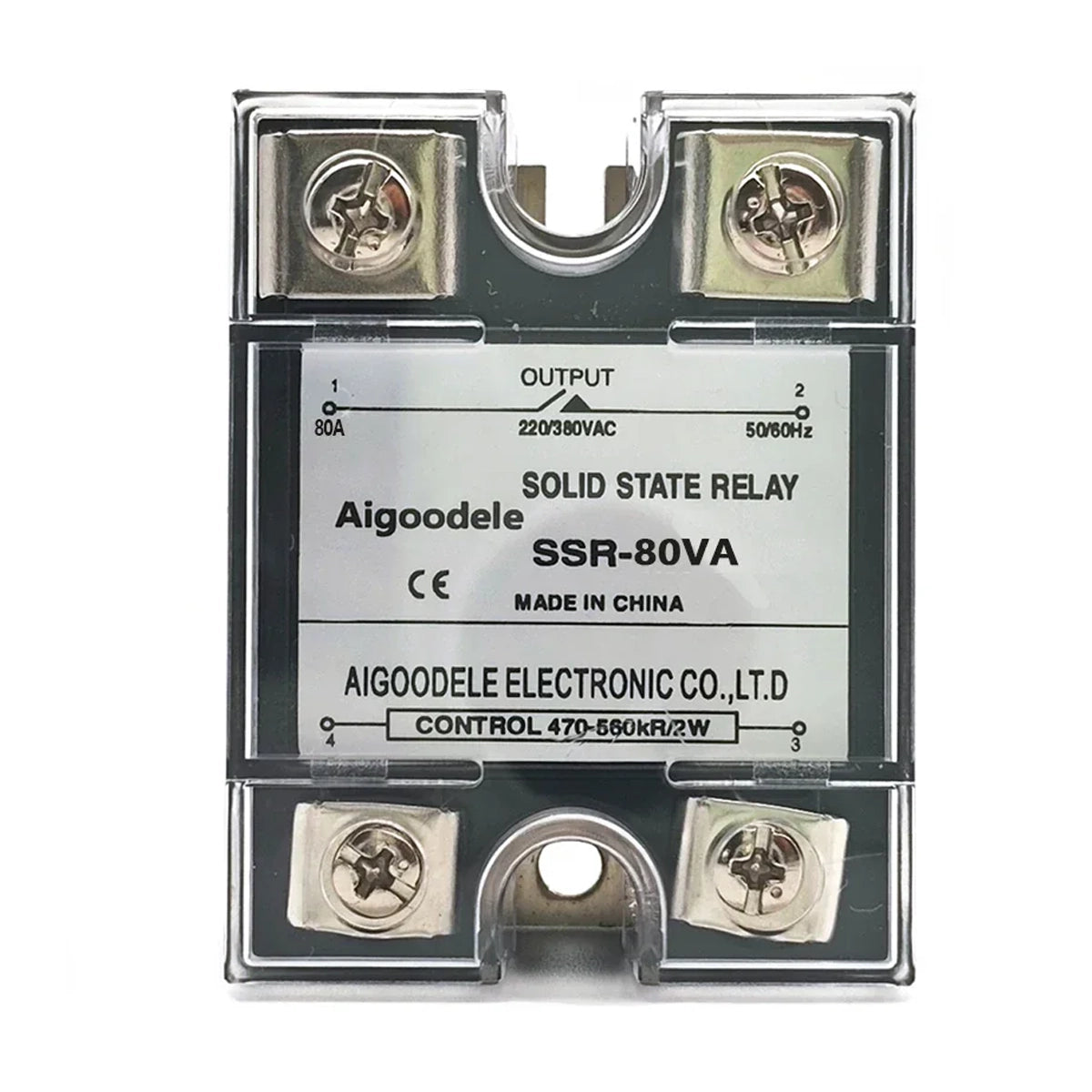 SSVR 80A 1-Phase Solid State Voltage Regulator, Input Potentiometer, Output AC 0 To 220V