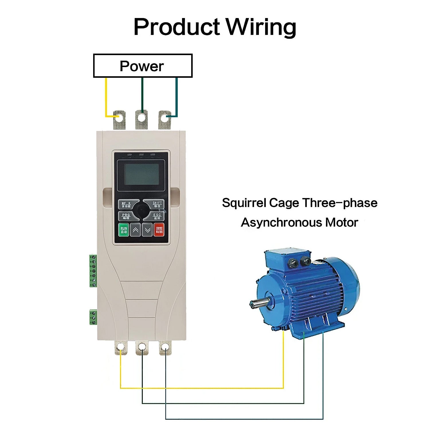 7.5kW Electronic Soft Starter 380V 3-Phase | Reduces Inrush Current 60%