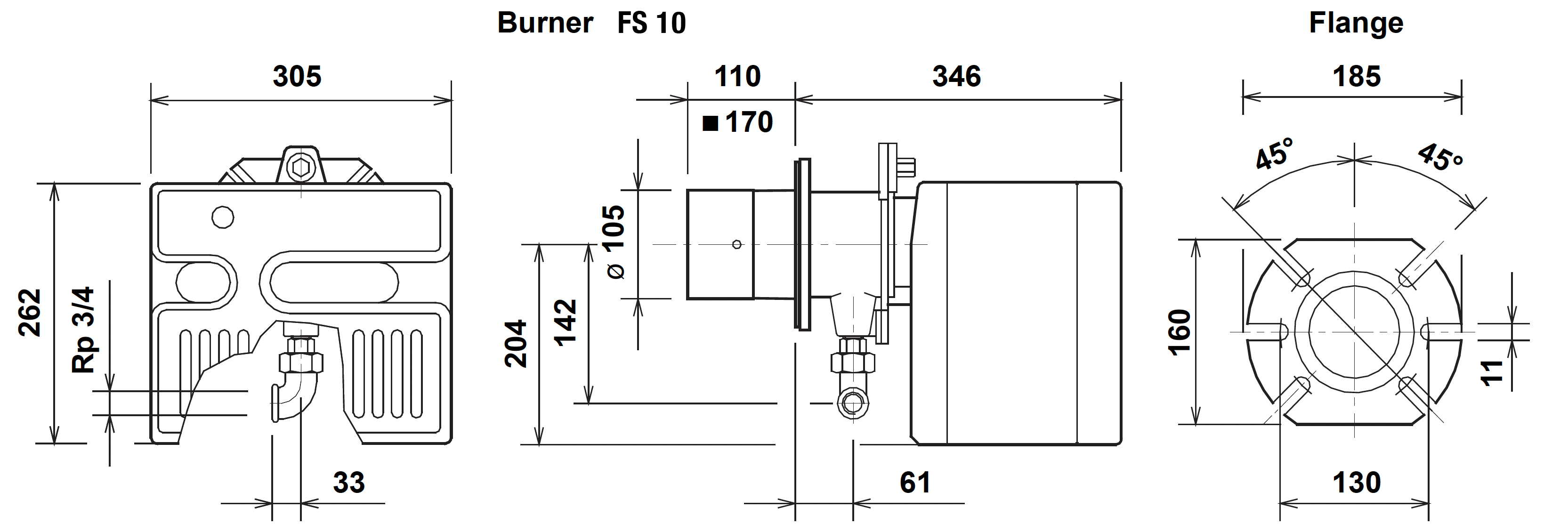 Overall Dimensions FS 10