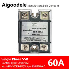 SSVR 60A 1-Phase Solid State Voltage Regulator, Input Potentiometer, Output AC 0 To 220V