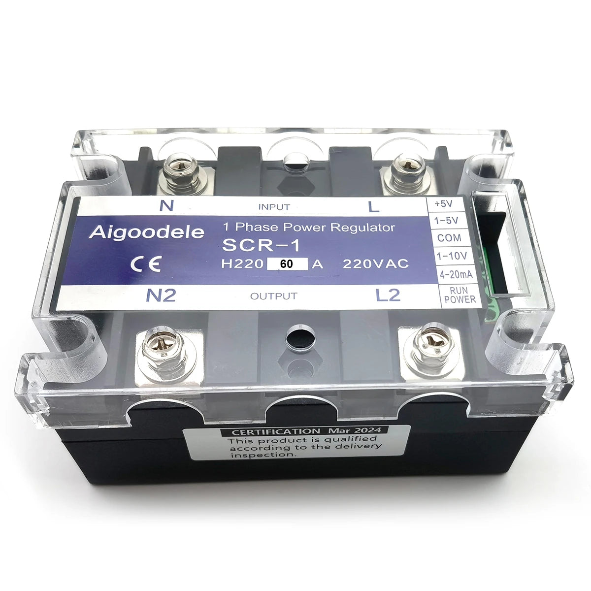 60A Small 1 Phase SCR for Heating Elements | Thyristor Voltage Regulator Module