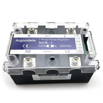 60A Small 1 Phase SCR for Heating Elements | Thyristor Voltage Regulator Module