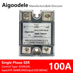 SSVR 100A 1-Phase Solid State Voltage Regulator, Input Potentiometer, Output AC 0 To 220V