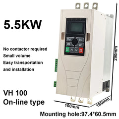 5.5kW Online Soft Starter 11A 7.5hp 380V Small Type 3-phase 50/60Hz