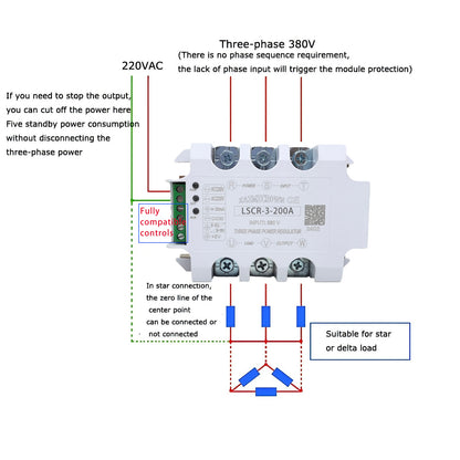 150A SCR-Based Temperature Controller | Compact 3-Phase Module